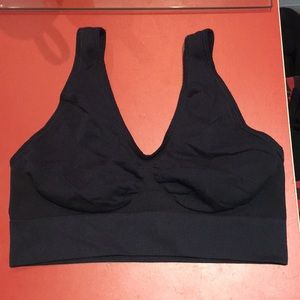 Black spandex bra